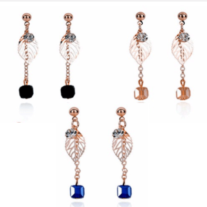 Dangle Chain Pearl Stud Earrings