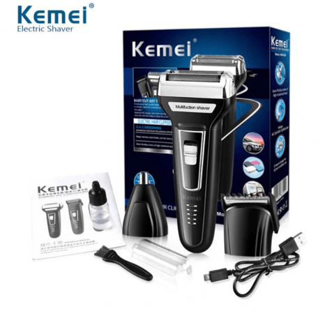 Kemei 3 in 1 USB Rechargeable Electric Shaver1